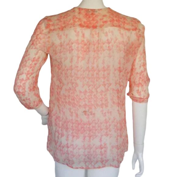 CABI Blouse, S, Semi-sheer, 3/4 sleeves, Button Front - Picture 4 of 8